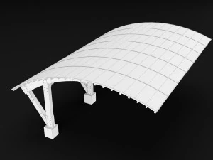 woden carport 3 3D Model