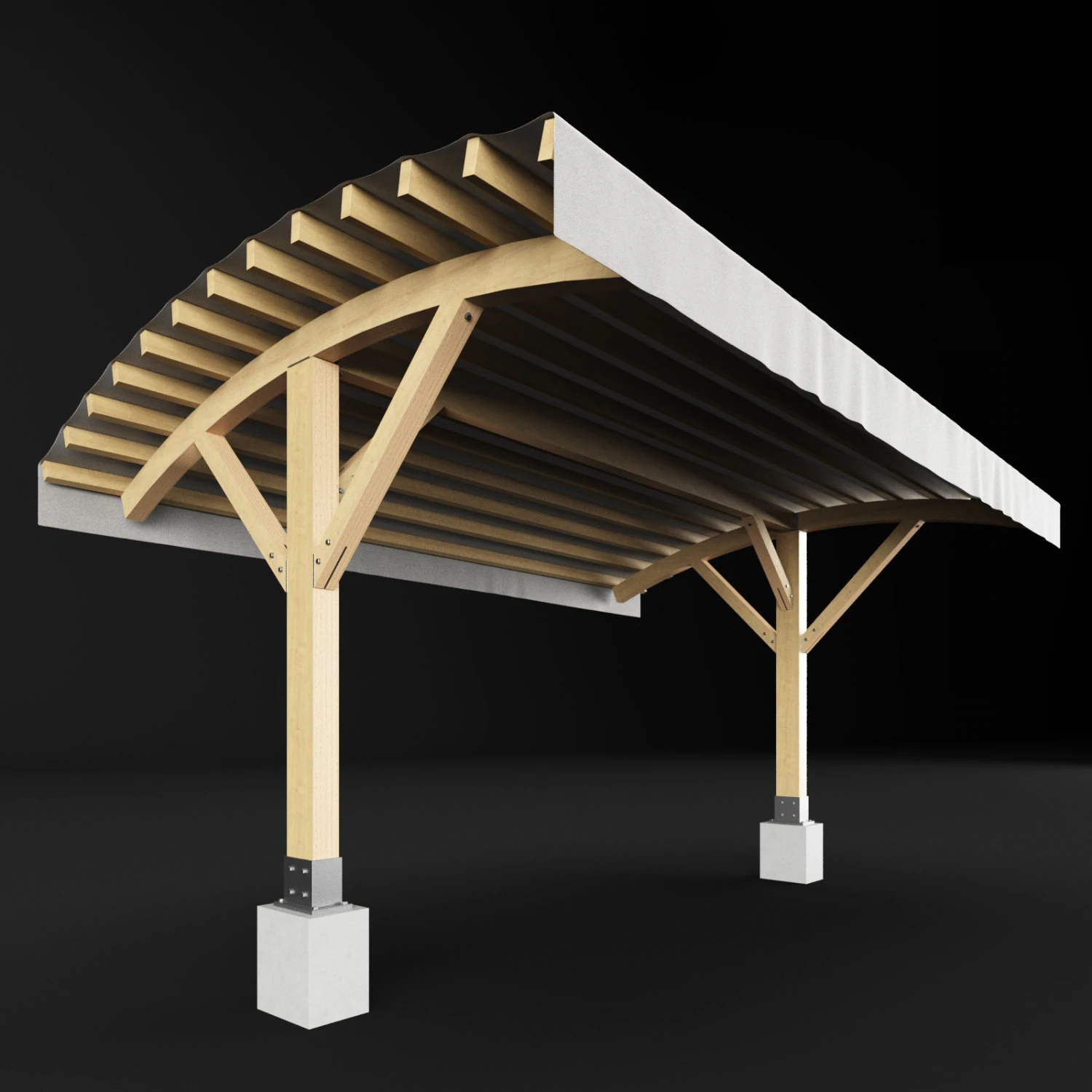 woden pergola 3D Model .c4d .max .obj .3ds .fbx .stl .blend