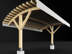 woden pergola 3D Модель