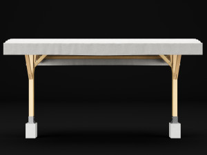woden pergola Modèle 3D
