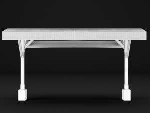 woden pergola Modèle 3D