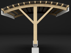 woden pergola Modèle 3D