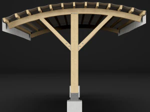 woden pergola 3D Model