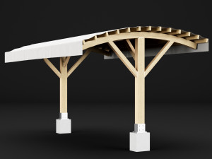 woden pergola Modèle 3D