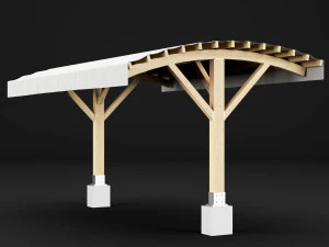 woden pergola 3D Model