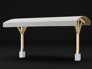 woden pergola Modèle 3D