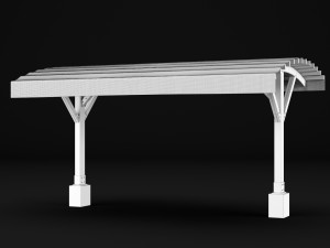 woden pergola Modèle 3D