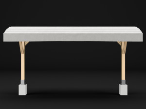 woden pergola Modèle 3D