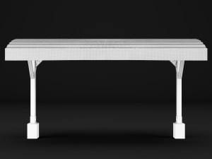 woden pergola Modèle 3D