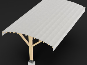 woden pergola Modèle 3D