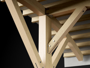 woden pergola Modèle 3D