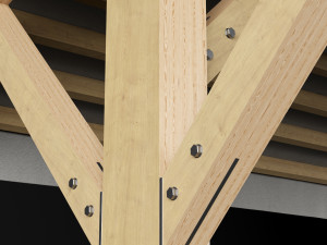 woden pergola Modèle 3D