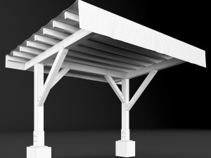 woden pergola 1 3D Model