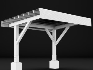 woden pergola 1 3D Model