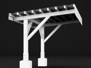 woden pergola 1 3D Model