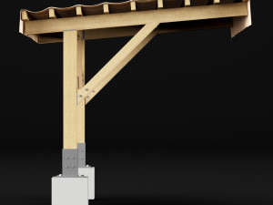 woden pergola 1 3D Model