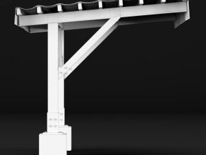 woden pergola 1 3D Model