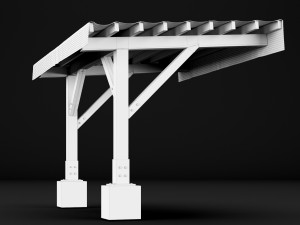 woden pergola 1 3D Model