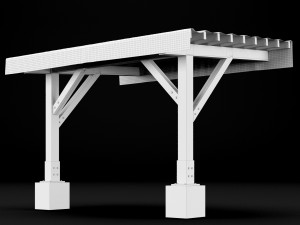 woden pergola 1 3D Model
