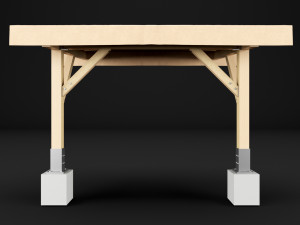 woden pergola 1 3D Model