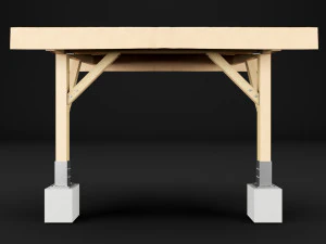 woden pergola 1 3D Model