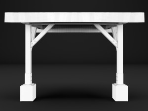 woden pergola 1 3D Model