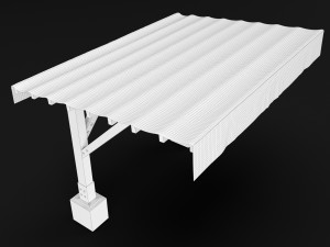 woden pergola 1 3D Model
