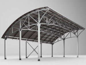 metall carport 1 3D Модель