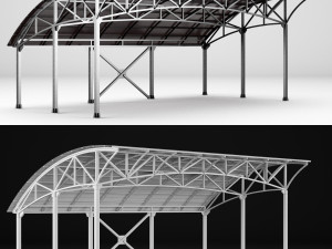 metall carport 1 3D Model