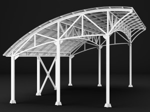 metall carport 1 3D Model