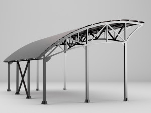 metall carport 1 3D Model