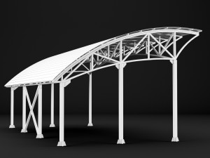 metall carport 1 3D Model