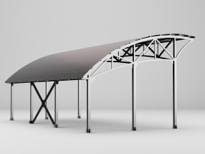 metall carport 1 3D Model