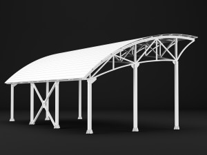 metall carport 1 3D Model