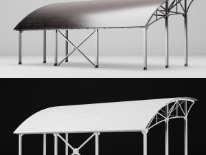 metall carport 1 3D Model