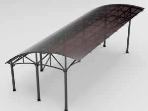 metall carport 1 3D Model