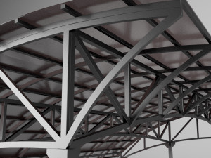 metall carport 1 3D Model