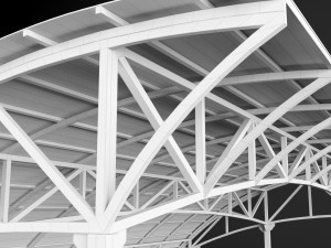 metall carport 1 3D Model