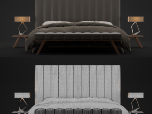 modern bed 8 Modèle 3D