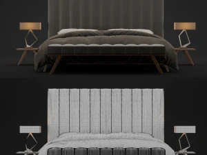 modern bed 8 3D Model