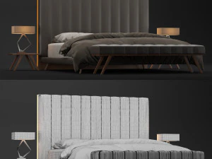 modern bed 8 3D Model