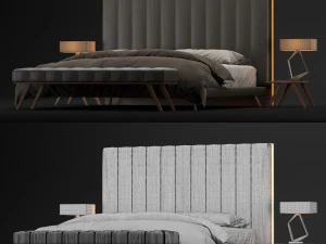 modern bed 8 3D Model
