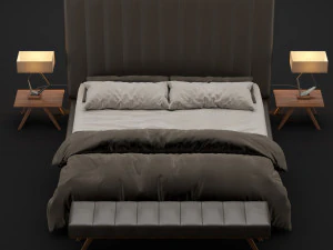 modern bed 8 3D Model