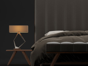 modern bed 8 Modèle 3D