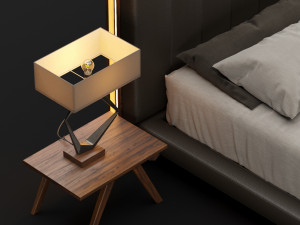 modern bed 8 Modèle 3D