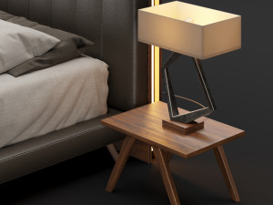 modern bed 8 Modèle 3D
