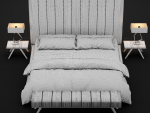 modern bed 8 Modèle 3D