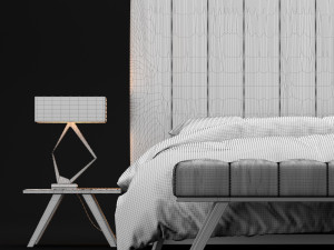 modern bed 8 Modèle 3D