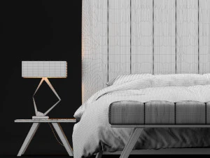 modern bed 8 3D Model