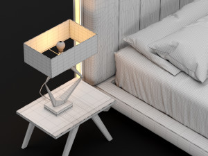 modern bed 8 Modèle 3D